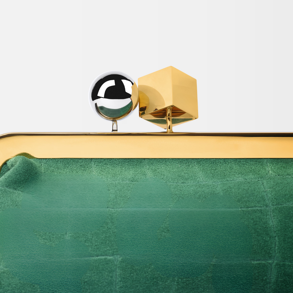 Wildleder Clutch mit Kroko-Effekt - BloxBag